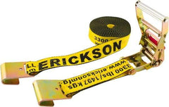 Erickson Manufacturing - 30' Long x 2" Wide, 10,000 Lb Basket Capacity, Polyester & Steel Web Sling - Yellow - Americas Industrial Supply