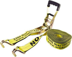 Erickson Manufacturing - 27' Long x 2" Wide, 10,000 Lb Basket Capacity, Polyester & Steel Web Sling - Yellow - Americas Industrial Supply