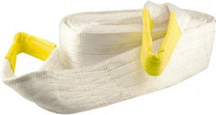 Erickson Manufacturing - 30' Long x 8" Wide, 100,000 Lb Basket Capacity, Polyester Blend Web Sling - White - Americas Industrial Supply