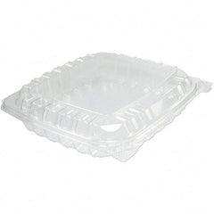 DART - 8-5/16 x 8-5/16 x 2" Plastic Hinged Container - Clear - Americas Industrial Supply