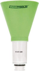 OEM Tools - 16 oz Capacity Plastic Funnel - 5" Mouth OD, 3-3/4" Straight Spout, Green & Clear - Americas Industrial Supply