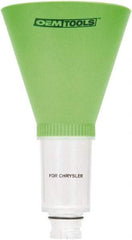 OEM Tools - 16 oz Capacity Plastic Funnel - 5" Mouth OD, 3-3/4" Straight Spout, Green & Clear - Americas Industrial Supply