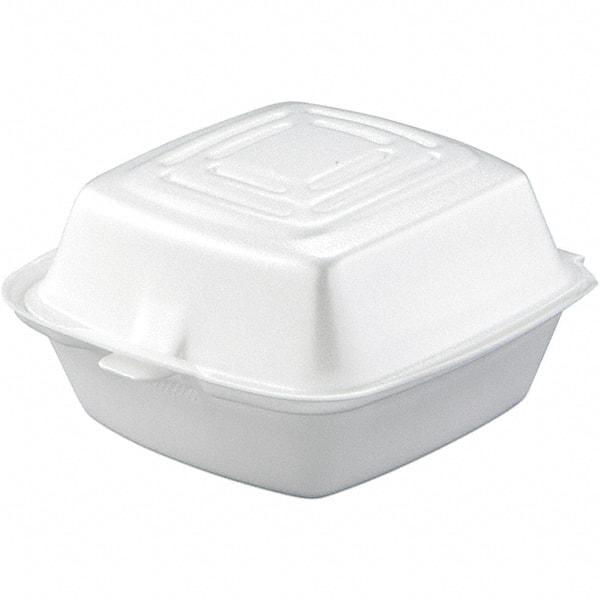 DART - 5-1/2 x 5-3/8 x 2-7/8" Foam Carryout Food Container - White - Americas Industrial Supply