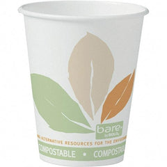 Solo - 8 oz Paper Hot Cups - White, Green, Orange - Americas Industrial Supply