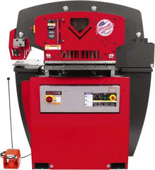 Edwards Manufacturing - 11-3/4" Throat Depth, 110 Ton Punch Pressure, 1-3/8" in 1" Punch Capacity Ironworker - 7-1/2 hp, 3 Phase, 230 Volts, 57-1/4" Wide x 66-1/16" High x 42-3/8" Deep - Americas Industrial Supply