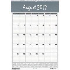House of Doolittle - 12 Sheet, 12 x 17", Wall Calendar - Blue & Gray - Americas Industrial Supply