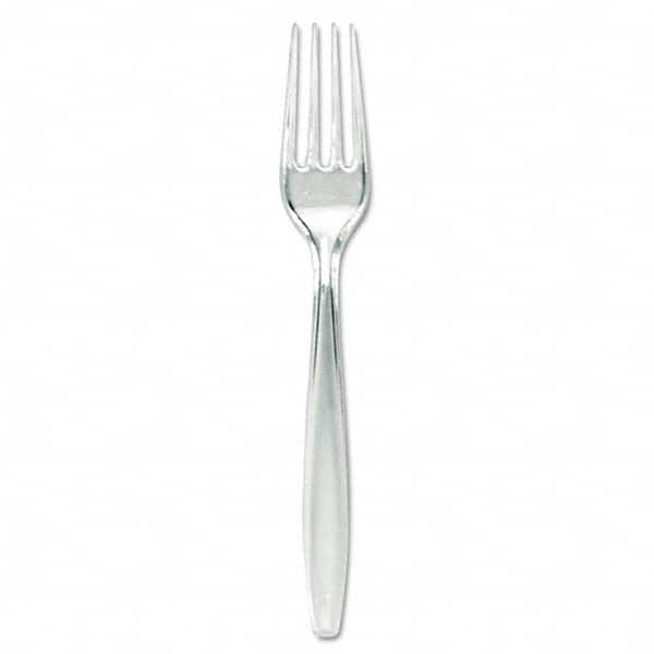 Dixie - Plastic Cutlery, Forks, Heavyweight, Clear - Americas Industrial Supply