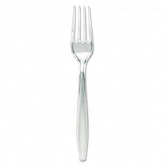 Dixie - Plastic Cutlery, Forks, Heavyweight, Clear - Americas Industrial Supply