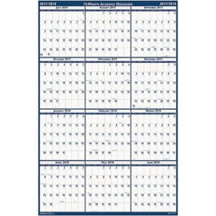 House of Doolittle - 1 Sheet, 24 x 37", Erasable Wall Calendar - Blue & Gray - Americas Industrial Supply