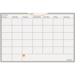 AT-A-GLANCE - 12 Sheet, 18 x 12", Erasable Wall Calendar - Gray, White & Orange - Americas Industrial Supply