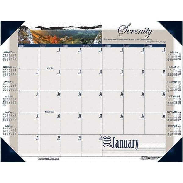 House of Doolittle - 12 Sheet, 22 x 17", Desk Pad Calendar - Motivational - Americas Industrial Supply