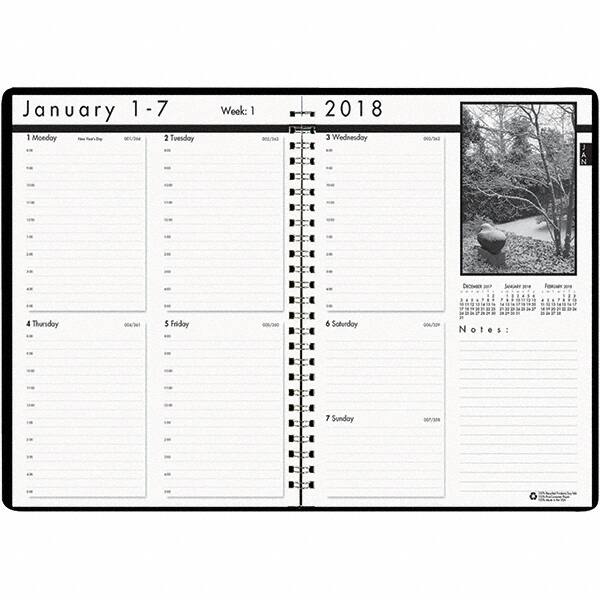 House of Doolittle - 104 Sheet, 8-1/2 x 11", Weekly Planner - Black - Americas Industrial Supply