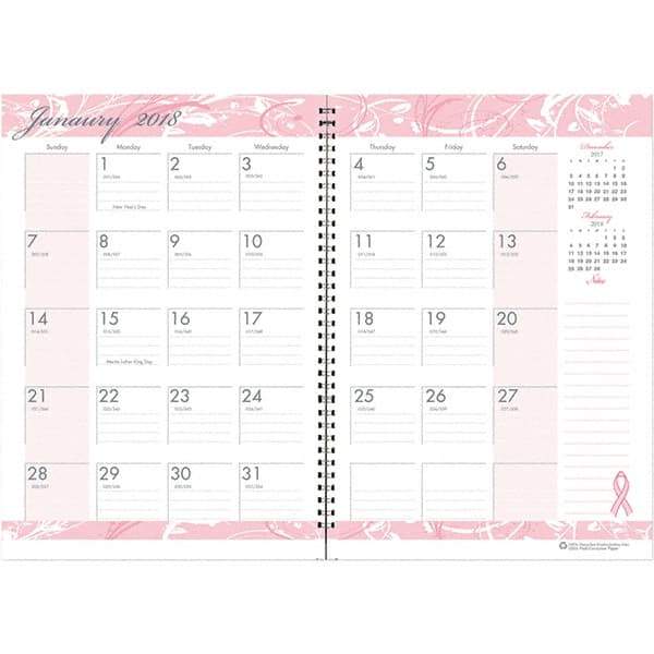 House of Doolittle - 24 Sheet, 7 x 10", Monthly Planner - Pink - Americas Industrial Supply