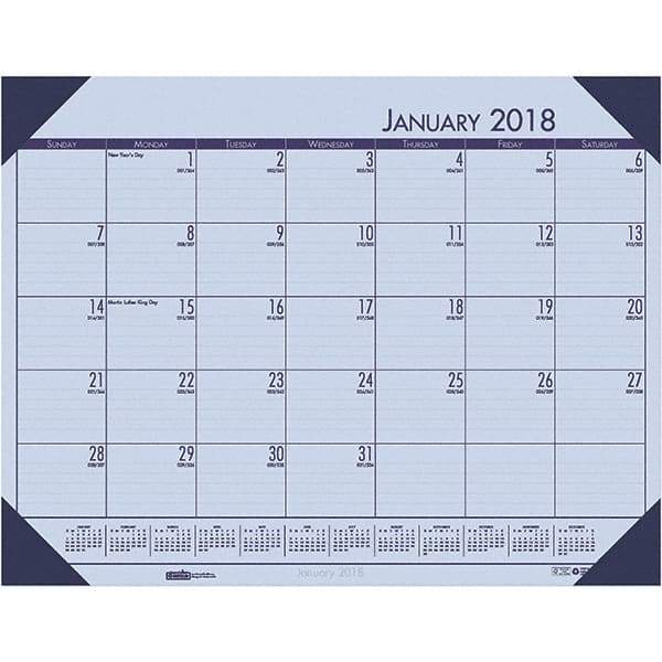 House of Doolittle - 12 Sheet, 22 x 17", Desk Pad Calendar - Sunset Orchid - Americas Industrial Supply