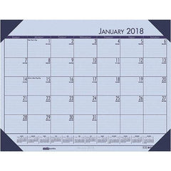 House of Doolittle - 12 Sheet, 22 x 17", Desk Pad Calendar - Sunset Orchid - Americas Industrial Supply
