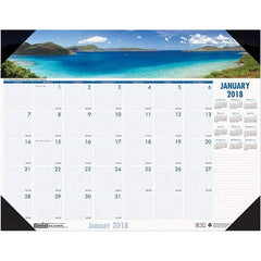 House of Doolittle - 12 Sheet, 18-1/2 x 13", Desk Pad Calendar - Coastlines - Americas Industrial Supply