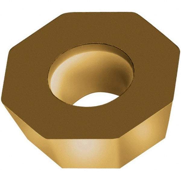 Walter - ODHW050408 A57 Grade WKP35G Carbide Milling Insert - TiAlN/TiN Finish, 4.76mm Thick, 1/2" Inscribed Circle, 0.8mm Corner Radius - Americas Industrial Supply
