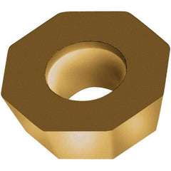Walter - ODHW050408 A57 Grade WKP35G Carbide Milling Insert - TiAlN/TiN Finish, 4.76mm Thick, 1/2" Inscribed Circle, 0.8mm Corner Radius - Americas Industrial Supply