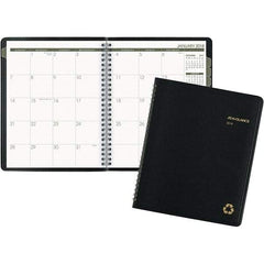 AT-A-GLANCE - 24 Sheet, 6-7/8 x 8-3/4", Monthly Planner - Black - Americas Industrial Supply