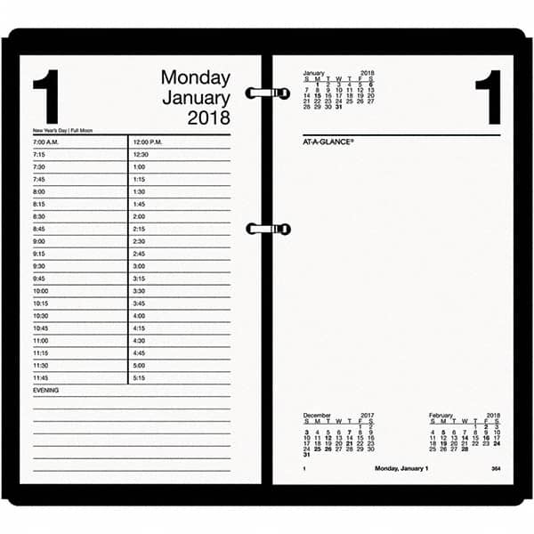 AT-A-GLANCE - 730 Sheet, 4-1/2 x 8", Calendar Refill - White - Americas Industrial Supply