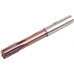 Chucking Reamer: 60mm OAL, 21mm Flute Length, Straight Shank, Solid Carbide 4 Flute