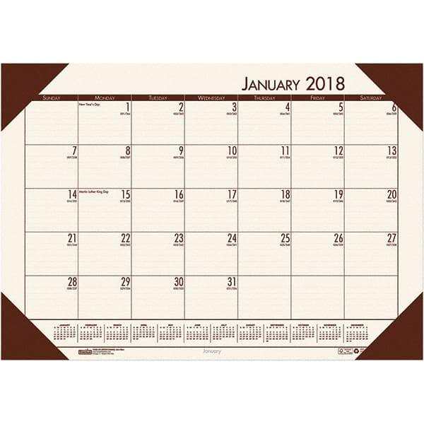House of Doolittle - 12 Sheet, 22 x 17", Desk Pad Calendar - Moonlight Cream - Americas Industrial Supply