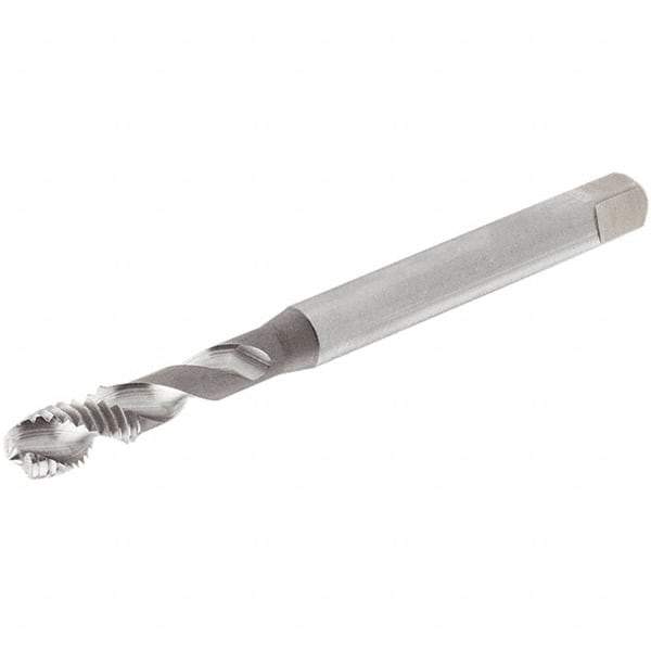 Iscar - 1/2-20 UNF 3 Flute 2B Modified Bottoming Spiral Flute Tap - Cobalt, TiN Finish, 100mm OAL, Right Hand Flute, Right Hand Thread, Series TPS UNF - Americas Industrial Supply