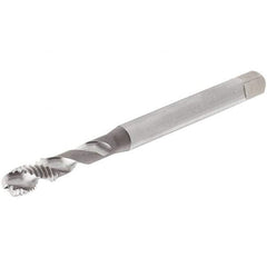 Iscar - 1/2-20 UNF 3 Flute 2B Modified Bottoming Spiral Flute Tap - Cobalt, TiN Finish, 100mm OAL, Right Hand Flute, Right Hand Thread, Series TPS UNF - Americas Industrial Supply