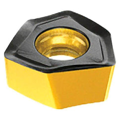 Iscar - H600 WXCU070515 HP Grade IC380 Carbide Milling Insert - TiCN/TiN Finish, 0.2323" Thick, 0.4386" Inscribed Circle, 1.5mm Corner Radius - Americas Industrial Supply