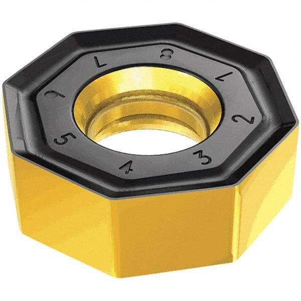 Iscar - ONHU070610 TR Grade IC5100 Carbide Milling Insert - TiCN/Al2O3 Finish, 6.5mm Thick, 18.8mm Inscribed Circle, 1mm Corner Radius - Americas Industrial Supply