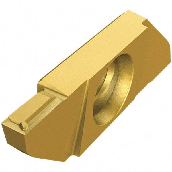 Iscar - SCIR22-25- Grade IC1008, 2.5mm Cutting Width Carbide Cutoff Insert - Right Hand Lead Angle, 0.08mm Corner Radius, TiAlN/TiN Finish - Americas Industrial Supply