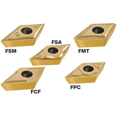 Iscar - DCMT3-1 FPC Grade IC520N Carbide Turning Insert - TiCN/TiN Finish, 55° Diamond, 9.52mm Inscr Circle, 3.97mm Thick, 0.4mm Corner Radius - Americas Industrial Supply
