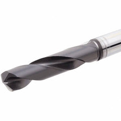 Iscar - 5.9mm 140° Solid Carbide Jobber Drill - TiAlN Finish, Right Hand Cut, Spiral Flute, Straight Shank, 66mm OAL, Standard Point - Americas Industrial Supply