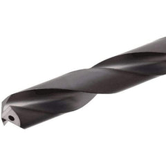 Iscar - 10.8mm 140° Solid Carbide Jobber Drill - TiAlN Finish, Right Hand Cut, Spiral Flute, Straight Shank, 118mm OAL, Standard Point - Americas Industrial Supply