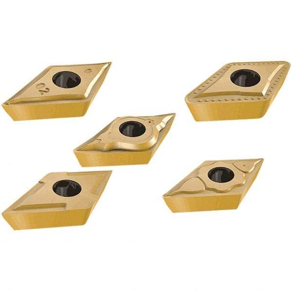 Iscar - DCMT3-1 FPC Grade IC20N Carbide Turning Insert - Uncoated, 55° Diamond, 9.52mm Inscr Circle, 3.97mm Thick, 0.4mm Corner Radius - Americas Industrial Supply