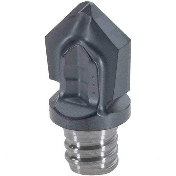 Iscar - MM HCD Grade IC908 Carbide Chamfer Milling Tip Insert - TiAlN Finish, 2 Flutes, 10mm Cutting Diam, 4.5mm Depth of Cut, 14mm Extension - Americas Industrial Supply