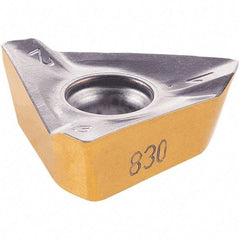 Iscar - HM390 TDKT1907 PDTR Grade IC810 Carbide Milling Insert - AlTiN/TiN Finish, 0.276" Thick, 14mm Inscribed Circle, 0.79mm Corner Radius - Americas Industrial Supply