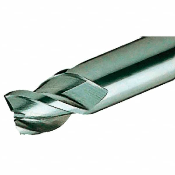 Iscar - 4mm, 5mm LOC, 6mm Shank Diam, 54mm OAL, 3 Flute, Solid Carbide Square End Mill - Single End, Uncoated, Spiral Flute, 45° Helix, Centercutting, Right Hand Cut, Right Hand Flute - Americas Industrial Supply