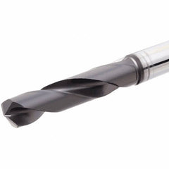 Iscar - 9.1mm 140° Solid Carbide Jobber Drill - TiAlN Finish, Right Hand Cut, Spiral Flute, Straight Shank, 89mm OAL, Standard Point - Americas Industrial Supply