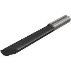 Iscar - 5mm Min Bore Diam, 0.5mm Max Bore Depth, 5mm Shank Diam, Chamfering & Corner Radius Boring Bar - 0.006" Corner Radius, Left Hand Cut, Solid Carbide, TiAlN Finish - Exact Industrial Supply