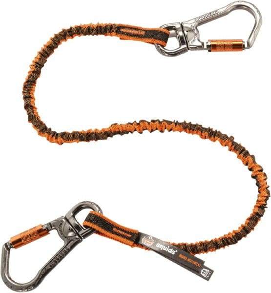 Ergodyne - 38" Tool Lanyard - Carabiner Connection, 60" Extended Length, Orange - Americas Industrial Supply