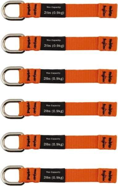 Ergodyne - 4-1/2" Tool Tether - Sealing Tape Connection, 5" Extended Length, Orange - Americas Industrial Supply