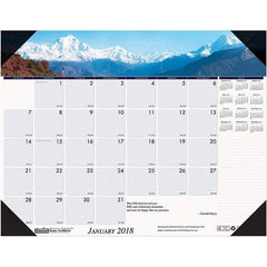 House of Doolittle - 12 Sheet, 22 x 17", Desk Pad Calendar - Mountains - Americas Industrial Supply