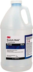 3M - 1 L, Blue, Medium Strength Liquid Threadlocker - Series TL42, 24 hr Full Cure Time - Americas Industrial Supply