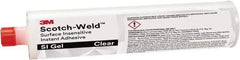 3M - 10.60 oz Cartridge Clear Instant Adhesive - Series Part Number SI Gel, 30 to 60 sec Working Time, 24 hr Full Cure Time - Americas Industrial Supply