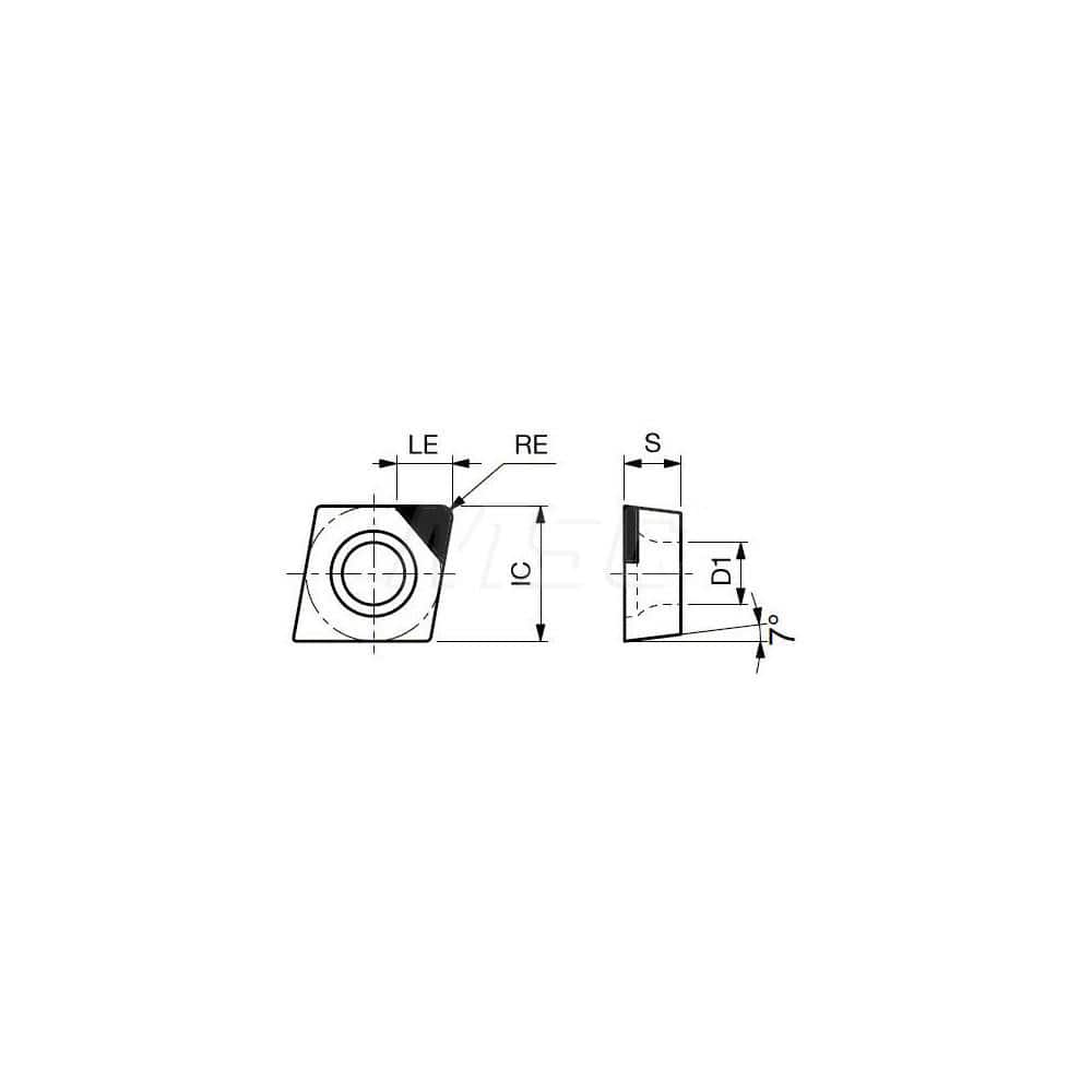 Turning Insert:  1QP-CCGW451805 BX470,  Polycrystalline Cubic Boron Nitride Uncoated Finish,  Neutral,  0.0080″ Corner Radius,  80.0 &deg N/A Diamond,  Series  CCGW