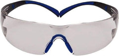 3M - Indoor/Outdoor Gray Lenses, Frameless Safety Glasses - Anti-Fog, Blue/Gray Frame, Size Universal, Wrap Around - Americas Industrial Supply