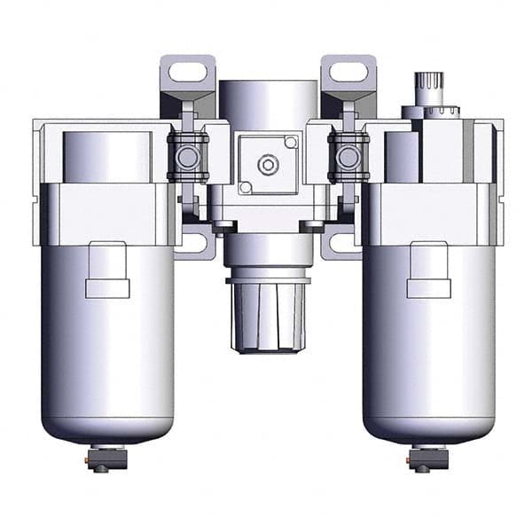 SMC PNEUMATICS - Filter, Regulator & Lubricator (FRL) Units Configuration: 3 Pc. Filter-Regulator-Lubricator Body Type: Standard - Americas Industrial Supply