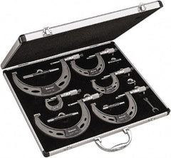 Starrett - Mechanical Outside Micrometer Sets Minimum Measurement (Inch): 0 Maximum Measurement (Inch): 6 - Americas Industrial Supply