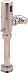 Zurn - 1-1/2" Spud Coupling, 1" Pipe, Closet Automatic Flush Valve - Single Flush, 1.6 Gal per Flush, Chrome Cover, Powered by 4 AA Batteries - Americas Industrial Supply